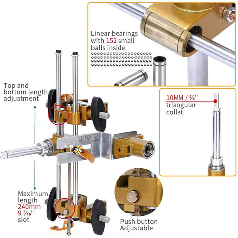 Door Lock Hole Opener Kit For Installing Doors Pro Grade Mortiser Jig For Wooden Doors with adjustable parts and cutter sizes