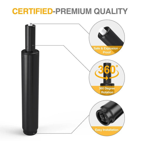 Heavy Duty Gas Lift Cylinder Replacement For Office Chairs Universal 50mm 2 Inch Fit Class 4 Hydraulic Pneumatic Piston Fits Most Chairs And Bases Great For Task Executive Salon Chairs And Rolling Stools