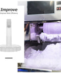 Plastic Snowflake Ice Machine Feeder Component For Smoothie Makers Safe Operation Easy Replacement Boosts Kitchen Hustle And Efficiency For Restaurants And Cafes Durable Reliable Accessory, white plastic feeder head