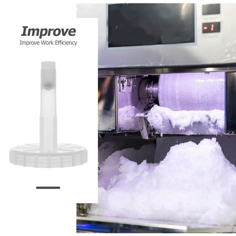 Plastic Snowflake Ice Machine Feeder Component For Smoothie Makers Safe Operation Easy Replacement Boosts Kitchen Hustle And Efficiency For Restaurants And Cafes Durable Reliable Accessory, white plastic feeder head
