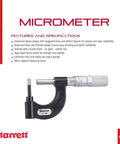 Tube Micrometer With One Piece Spindle For Fast Pro Grade Precision On 0 To 1 Inch Range Satin Chrome Finish And Quick Adjustment Sleeve Design Built To Last Heavy Duty Steel Frame Rust Resistant 569AXP