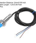 Inductive Proximity Sensor Switch NC Normally Closed NPN Output With 4mm Sensing Distance DC 6-36V LJ12A3-4-Z/BX 3.9ft Lead Pack Of 3 high angle