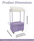 Product dimensions of Outdoor Mobile Food Cart With Awning Portable Rolling Vending Station For Side Hustlers Pop Up Fairs.