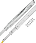 Heavy Duty Drawer Slides 18 to 60 Inch adjustable full extension with 3 fold guide rail and ball bearing; industrial grade shown with screws