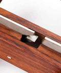 Close-up view of Adjustable Wooden Hand Plane With Double Handle Rabbet Scraper And Five Razor Sharp High Speed Steel Blades, showing blade detail.