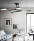 Turn Heads And Level Up Your Home With This 6 Head Sputnik Chandelier Featuring 360 Rotating Led Pendant Lights Adjustable Drop E27 Sockets For Dining Kitchen Living Rooms In Gold over a modern living room.