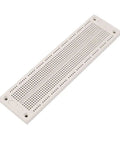 SYB-120 700-Point Solderless Breadboard 60x12 for Prototyping Arduino Projects, white board, angled view from above