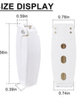 Dimensions of RV Drawer Latches For Designer Collection And Magnetic Door Catch Set, showing size specifications.