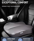 Premium Car Seat Cushion Height Boost For Mini John Cooper Works Electric 2025 And Most Vehicles, side view of ergonomic grey seat cushion