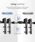 Comparison of EaseLife Six Point Six Foot Sliding Barn Door Track And Hardware Kit with another brand, showcasing durability and finish.