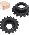 Heavy Duty Workhorse Drive Sprocket Compatible With JCB 180T 190T 1110T Track Machinery Replaces 33120150 showing six bolt holes and 17 teeth.