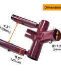 Pallet Buster Head With Articulating Pivot Action For Quick Pallet Disassembly No Handle Needed Head Only Tool dimensions view
