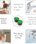 10 Pack Faucet Aerator Replacement Inserts With Rubber Washers M22 M24, benefits illustration for water-saving and impurities filtering