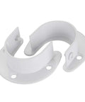 Four Pack Closet Rod End Brackets For One And A Half Inch Rods, U Shaped Pole Sockets, Easy Install, Durable Closet Pole Holders For Towels, Clothes, Belts And More In Closets, Bathrooms And Laundry Rooms, white