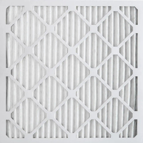 Front view of 20x20x1 Pleated MERV 8 Air Filter Six Pack For Home HVAC Systems Easy Install Fits 19.5 x 19.5 x 0.75 Actual Size