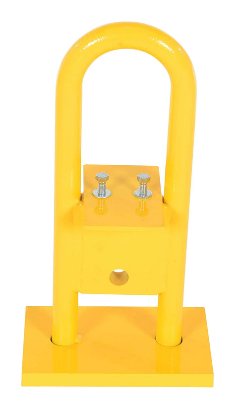 Upper Bail for Adjustable Spreader Beam 8000 Lb Capacity, Solid Steel Construction, yellow powder coat finish, close-up view