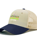 Lightweight Trucker Cap For Men And Boys Breathable Baseball Hat with navy brim and mesh back featuring propagation station print.