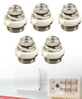 Automatic Half Inch Air Vent Radiator Valve With Auto Cut Off And Self Bleed For Heating Systems, Pack of 5 valves.