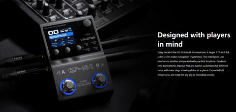 GP50 SnapTone Multi Effects Processor Pedal With Neural Amp Modeler IR Loader USB Interface Drum Machine Looper Bluetooth