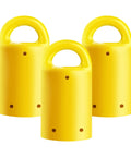 3 Pack Heavy Duty Neodymium Magnets Anti Rust Built for Stud Finder and Key Organizer Indoor Outdoor Multipurpose Yellow with Key Ring Strong Hold Up to 12 Pounds Great for Home Garage Workshop, 3 yellow magnets