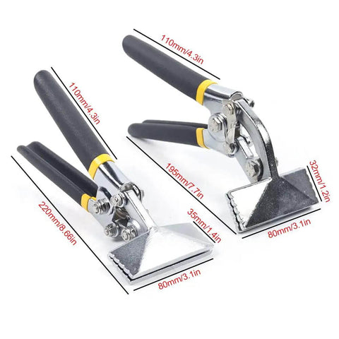 Two Pack 75mm Bending Pliers With Straight And Elbow Handles For Sheet Metal Bending Flat Jaw Welding Job Ready Pliers Built For Flattening And Shaping Metal In One Handy Tool.