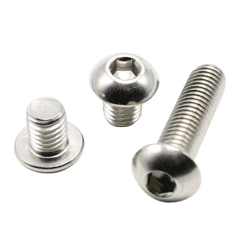 M2 Hex Socket Button Head Screws Set In Stainless Steel With L Key Drive Full Thread Right Hand Metric Assortment Kit