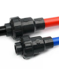 Single Union Check Valve 20mm To 110mm For Aquarium Garden Irrigation And Water Treatment Durable UPVC PVC Non Return Valve Prevents Backflow Easy Pipe Fit Plug And Play Plumbing Fittings black UPVC inline valve on red and blue pipes