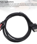 Beefed Up Pro Grade PVC POS Cable For Barcode Scanner And Printer 5.9ft Data Transmission Cord coiled on white background