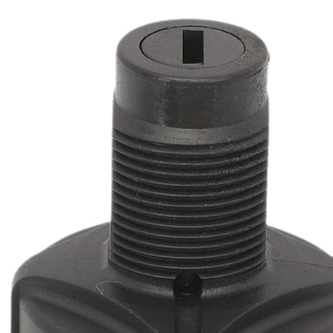 Keyed Ignition Switch With Keys Replaces TCA26088 For Z740 Z955 1550 1570 6700A 7200A 7400A 7500A 8900A 636M 648M 652B 652M 652R 661R 2020A 2030A Lawn Mowers Fits A Wide Range Of Yard Work Machines, black threaded plastic switch close-up