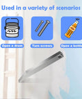 Image showing uses for EDC Pry Bars Set For Everyday Carry, Heavy Duty Stainless Steel Keychain Multitool for opening drums, screws, bottles.
