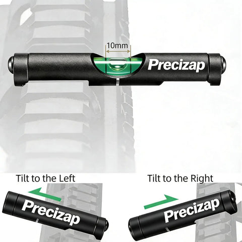 Pro Grade High Precision Scope Leveling Kit with universal magnetic bubble level mount in black on Picatinny rail