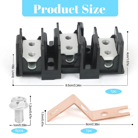 Heavy Duty Terminal Block Assembly For Electric Range And Oven Wiring Easy Install Replacement Part For Stoves Durable Reliable Power Connection Compatible With WB17T10011 And Related Parts AP3736048 1085735, 8.5cm black and metal