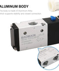 Electric Solenoid Valve 12V DC Pilot Operated 2 Position 3 Way One Quarter Inch PT Port Aluminum Body with lampshade junction box