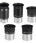 Five Plossl Eyepiece Kit For 1.25 Inch Telescopes With 32mm 25mm 12.5mm 8mm 4mm Fully Multicoated Optics, Rugged Metal Construction