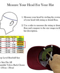 Size chart and measurement guide for Customizable Adjustable Baseball Cap For Men And Women With Your Text Logo Or Image.