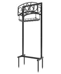 Freestanding Garden Hose Organizer with Black Powder Coat Finish Heavy Duty Detachable Hose Stand Holds 150 Ft of Hose