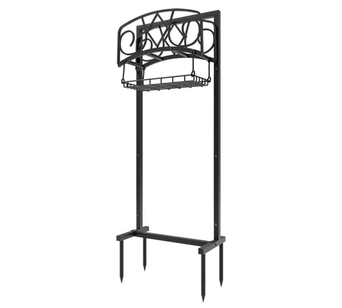 Freestanding Garden Hose Organizer with Black Powder Coat Finish Heavy Duty Detachable Hose Stand Holds 150 Ft of Hose