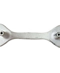 6 Inch Dog Bone Style Cast Iron Door Pull For Barn Doors Gates Cabinets And Drawers, Heavy Rustic Black White Finish