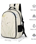 Dope Multi Shade Wildflowers Printed Backpack For Unisex Large Capacity Daypack With Durable Polyester Smooth Zipper