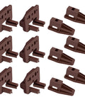 6 Piece Heavy Duty Drawer Slide Repair Kit Reinforced Hard Plastic Replacement Glides For Kitchen Cabinets And Dresser Drawers showing brown glides