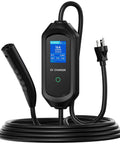 Ready To Roll Tesla Charger And Electric Vehicle Wall Plate Level 1 And 2 Portable Ev Plug with display and 5 meter wire.