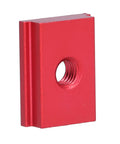 Pro Grade Red Aluminum Alloy T Track Sliding Nut from 5 Piece Set with T Slot Nut and 2 Metric Female Threads for Jigs