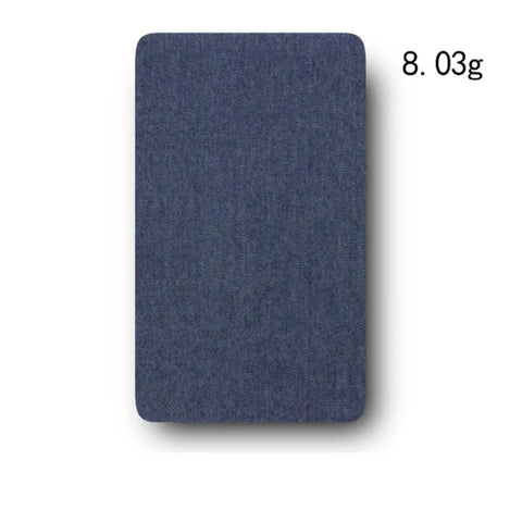 Badass Adhesive Jean Repair Patches 5 Piece Set with blue fabric patch for quick iron-on repairs of denim.