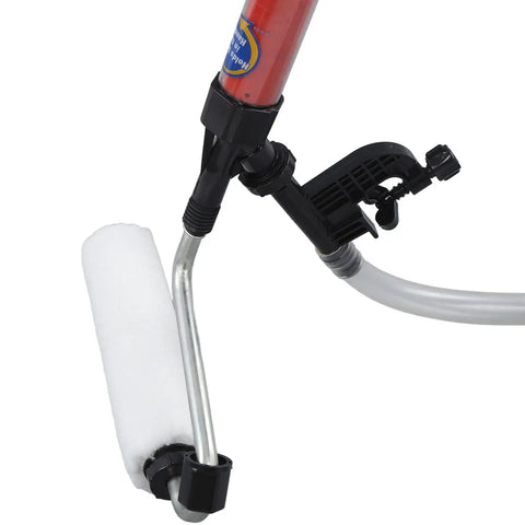 Heavy Duty Pro Grade Self Priming Paint Roller Featuring Automatic Semi Auto Suction Pump with extended handle and roller.