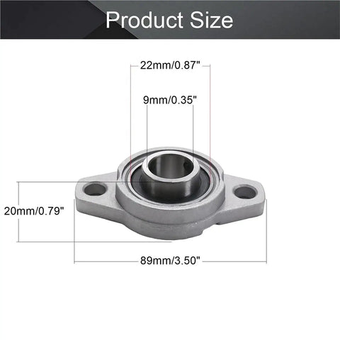 Solid 4pcs Zinc Alloy Pillow Block Bearings With Self Aligning Flange Mount Fitting 8 To 25mm Linear Shafts Offering Smooth Rotation And Secure Lock For Heavy Duty Machinery Where You Want Zero Hassle Performance Plus No Slip During Load Projects, 20mm