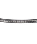 Braided steel hose from Extended Tank Drain Valve Assembly Kit For Air Compressors, part of moisture drainage system.