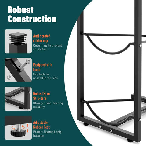 Rock Steady Heavy Duty 4 Tier 5 Gallon Water Jug Stand Slick Space Saving Storage Rack For Home Kitchen Garage Badass Durability No Sweat Setup Durable Steel Bottle Holder