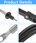 Close-up of 15 Foot Throttle Shift Remote Control Cable For Outboard Engines Including Evinrude OMC BRP Ficht 1979 2025 Replace OE 0173115 173115 Delivers Smooth Gear Shifts And Easy Install For Boat Buffs showing details of connectors and cables.