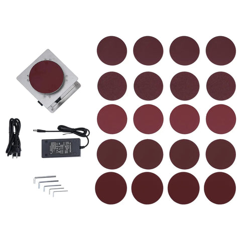 Hella Durable Mini Spindle Sander 6000RPM Electric Table Bench Grinder 110V with 21 sandpaper sheets and accessories.