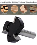 CNC Spoilboard Surfacing Router Bit With Half Inch Shank, 2 Inch Cutting Diameter, for wood milling and slab flattening